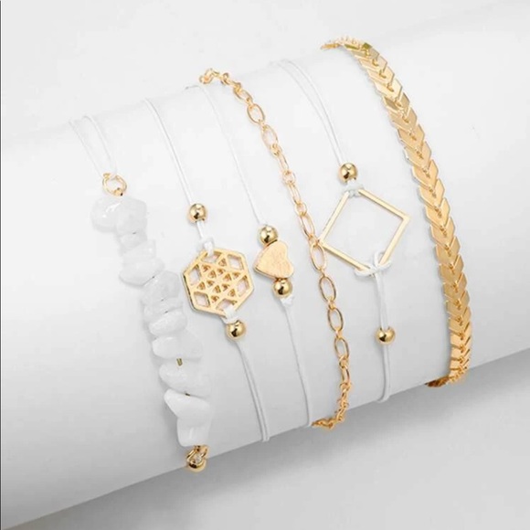 Stone & Heart Bracelet Set - Picture 2 of 5